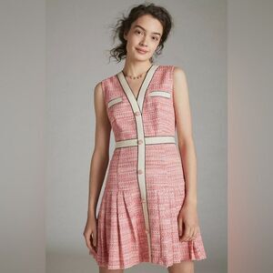 Anthropologie Current Air Maria Mini Dress | Small | Blue Tweed